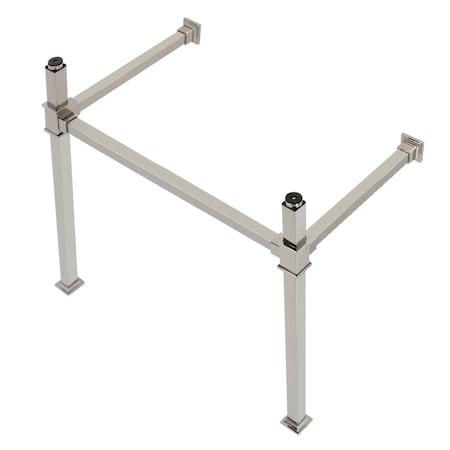 Kingston Brass VPB3328SQ6 28-Inch Stainless Steel Console Sink Legs, Polished Nickel VPB3328SQ6